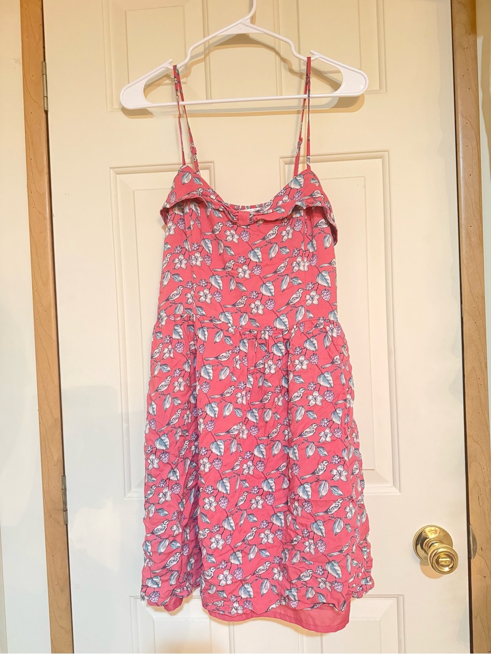 LC Lauren Conrad Pink Floral Ruffle Strap Sundress